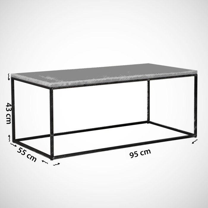 Hanah Home Mesa de Centro Cosco - Royal Blanco y Negro